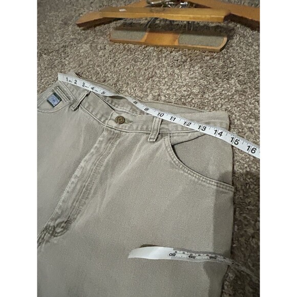 90s Wrangler Tan Very high Rise waisted jeans vintage Size 6 Western Tapered - Picture 9 of 12